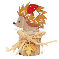 Kleiner Holz Igel mit Fliegenpilz auf Ba gallery