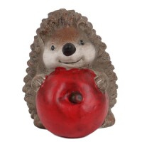 Keramik Igel mit Apfel in Braun, 75 mm. gallery