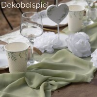 Dekobeispiel von dem Chiffon Tischläufer, hauchdün
