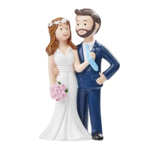 Dekofigur, Tortenfigur Hochzeitspaar verliebt, 80 mm.