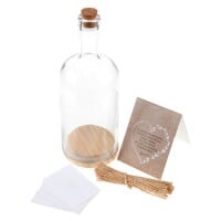 W&uuml;nsche Flasche, Hochzeit mit Zetteln zum...
