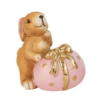 Keramik Hase stehend neben Osterei in Ro gallery
