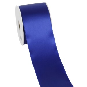 25 Meter Satin Tischband in Mittelblau, 70 mm.