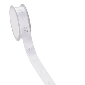20 Meter Tischband Silberne Hochzeit, -25- in...