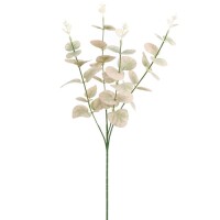 Kunstblume Eukalyptuszweig in Zartrosa/Wei&szlig;, 60...
