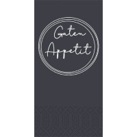 Duni Zelltuch Servietten Appetit Black, 2-lag