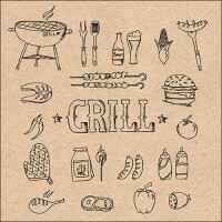 20er Pack Eco Servietten -Grill- in Hell gallery