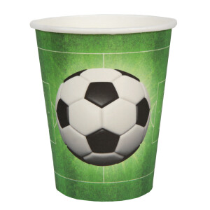 10er Pack Becher Fußball, Spielfeld.