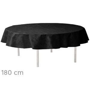 Vlies Tischdecke, rund, strapazierfähig, in Schwarz,...