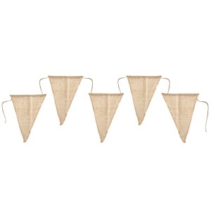 3 Meter Jute Wimpelkette in Hellbraun.