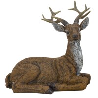 Dekofigur Hirsch liegend in Braun, Nr. 2 gallery