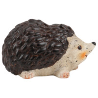 Keramik Igel, lächelnd in Braun, 10 cm. 3