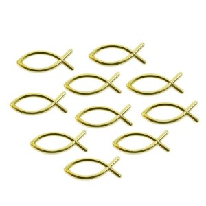 Streudeko Kommunion, Konfirmation, Taufe, Fische in Gold,...