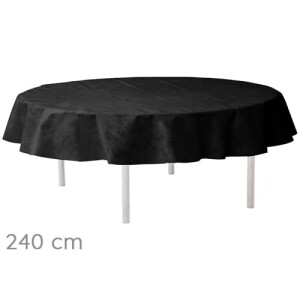 Vlies Tischdecke, rund, strapazierfähig, in Schwarz,...