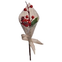 Kunstblume, Beerenzweig, Jute umhül gallery