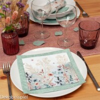 Dekobeispiel für die Servietten Sommerblumenwiese in sa