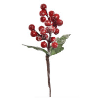 Kunstblume Beerenpick mit Schnee, 22 cm. gallery