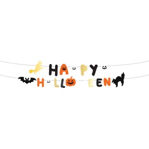 1,5 Meter Partykette Happy Halloween.