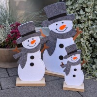 3 Deko Filz Schneemänner auf Sockel gallery