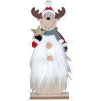 Holz Rentier mit flauschiger Verzierung, gallery