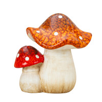 Keramik Fliegenpilze in Orange/Rot, 12 c gallery