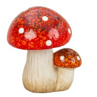 Keramik Fliegenpilze in Rot/Orange, 13 c gallery