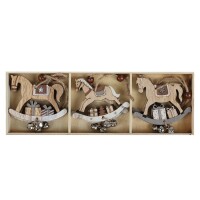 6 Holz Christbaumschmuck, Geschenkanh&au gallery