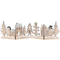 Holz Deko-Leiste Winterlandschaft, Schne gallery