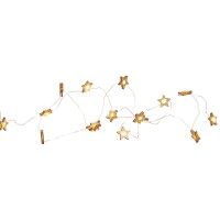 Mini LED Lichterkette mit 20 Holz-Stern- gallery