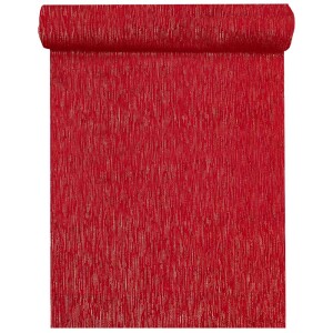 2,5 Meter Velours Tischläufer Glamour in Rot/Gold,...