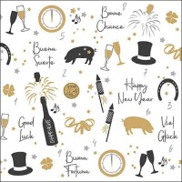 20er Pack Servietten Silvester Symbole i gallery