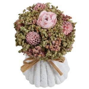 Kleines Trockenblumen Bouquet in Rosa und Hellgrün...