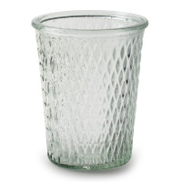 Glas Windlicht, Vase mit kleinen Rauten, gallery
