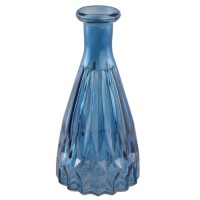 Glas Flaschen V&auml;schen Classy in Blau, 14,5 cm.