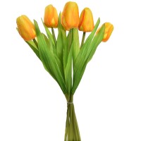 7er Bund Kunstblumen Tulpen in Gelb, 35  gallery