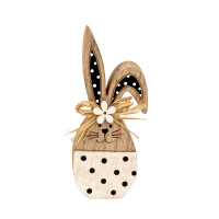 Kleiner Holz Osterhase in Weiß/Sch gallery