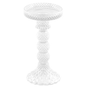 Großer Glas Kerzenständer Kristall-Optik...