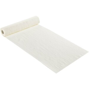 10 Meter Stoff Tischläufer Musselin in Creme, 30 cm.