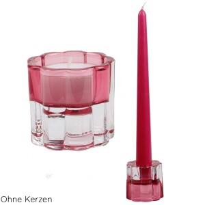 Glas Kerzenhalter Blume, 2 in 1 für Leuchterkerzen,...
