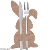 Filz Bestecktasche Osterhase in Braun me gallery