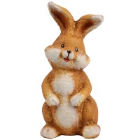 Keramik Osterhase, Pfoten unten, in Brau gallery