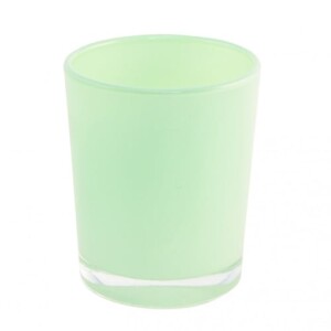 Teelichtglas in Mintgrün, 68 mm.
