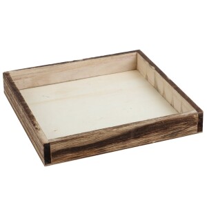 Rustikales Holztablett, Gesteckunterlage quadratisch in...