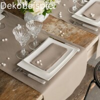 Dekobeispiel mit einem Airlaid Tischläufer in Taupe. 2