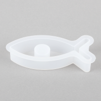 Silikonform, Gießform Stabkerzenhalter Fisch, 11 cm. 3