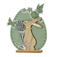 Filz Osterei mit Holz Hase & Metall  gallery