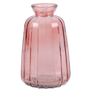 Glas Flaschen Väschen, konisch mit Streifen in...
