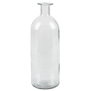 Glas Flaschen Vase, klar, 20,3 cm.