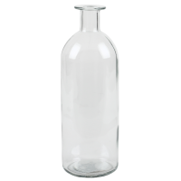 Glas Flaschen Vase, klar, 20,3 cm. gallery
