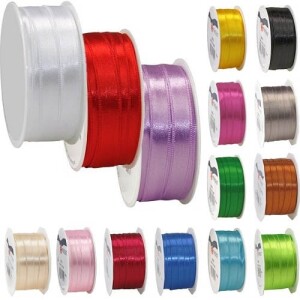 10 Meter Satin Band in Taupe, 10 mm